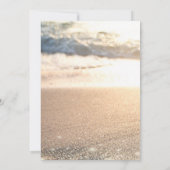 トロピカルビーチの貝殻 ワイングラス 引退 招待状 (裏面)