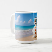 トロピカルビーチの雪だるま コーヒーマグカップ (正面左)