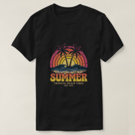 トロピカルビーチの雰囲気 - 夏の休暇旅行 Tシャツ