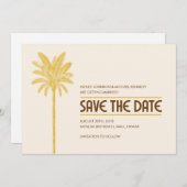 トロピカルビーチのSave the Dateカード セーブザデート (正面/裏面)
