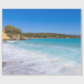 トロピカルビーチアイランドパラダイスフォト ラッピングペーパー (フラット)