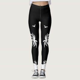 トロピカルビーチアイランドパームツリーレギンス レギンス