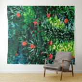 トロピカルビーチアイランドフローラルムラール | 壁 タペストリー (インサイチュ(横))
