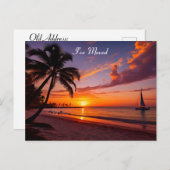 トロピカルビーチアットサンセットニューアドレス 案内ポストカード (正面/裏面)
