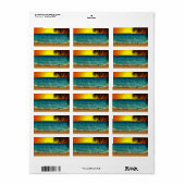 トロピカルビーチアットサンセット ラベル (フルシート)