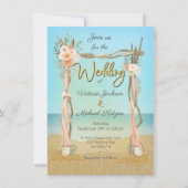 トロピカルビーチアーバーアーチ結婚式招待状 招待状 (正面)