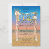 トロピカルビーチアーバーアーチ結婚式招待状 招待状 (正面)