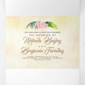 トロピカルビーチアーバーロマン結婚チーズ 三つ折りカード (内部中)