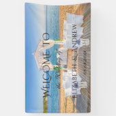 トロピカルビーチア結婚バーのバナー 横断幕 (縦)