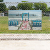 トロピカルビーチア結婚バーのバナー 横断幕 (インサイチュ)