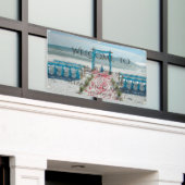 トロピカルビーチア結婚バーのバナー 横断幕 (ビルの外側)