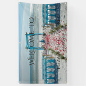 トロピカルビーチア結婚バーのバナー 横断幕 (縦)