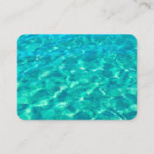 トロピカルビーチインティール（緑がかった色）アクアターコイズブルーウォーター 名刺 (正面)