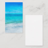 トロピカルビーチインティール(緑がかった色)アクアターコイズブルーフロリダ 名刺 (正面/裏面)