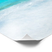 トロピカルビーチインティール（緑がかった色）アクアターコイズブルー引用文 フォトプリント            (角)