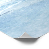 トロピカルビーチインティール（緑がかった色）アクアターコイズブルー引用文 ポスター (角)