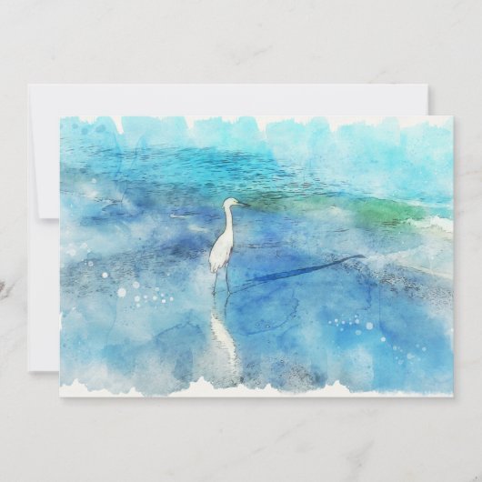 トロピカルビーチインティール(緑がかった色)アクアターコイズブルー カード (正面)