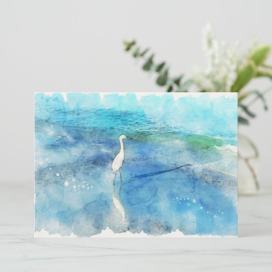 トロピカルビーチインティール(緑がかった色)アクアターコイズブルー カード (スタンド正面)