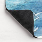 トロピカルビーチインティール（緑がかった色）アクアターコイズブルー マウスパッド (コーナー)