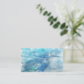 トロピカルビーチインティール(緑がかった色)アクアターコイズブルー 名刺 (スタンド正面)