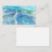 トロピカルビーチインティール（緑がかった色）アクアターコイズブルー 名刺 (正面/裏面)