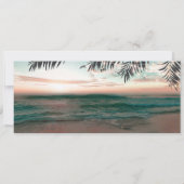 トロピカルビーチウェディングの搭乗券詳細 招待状 (裏面)