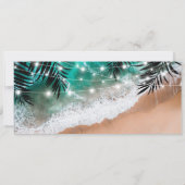 トロピカルビーチウェディングの搭乗券 招待状 (裏面)