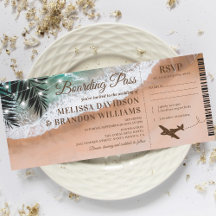 トロピカルビーチウェディングの搭乗券