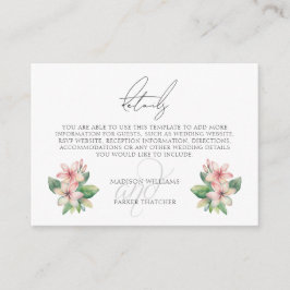 トロピカルビーチウェディングの詳細 エンクロージャーカード