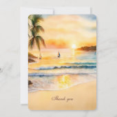 トロピカルビーチウェディングテンプレート 招待状 (裏面)