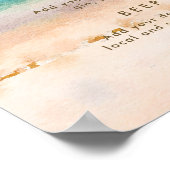 トロピカルビーチウェディングバーメニュー看板 ポスター (角)