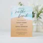 トロピカルビーチウェディング招待状 セーブザデート (スタンド正面)