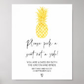 トロピカルビーチウェディング 席割り看板 ポスター (正面)