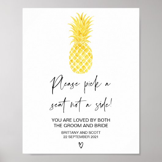 トロピカルビーチウェディング 席次案内サイン ポスター (正面)