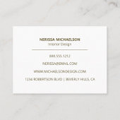 トロピカルビーチウォーターカラーハイビスカスフラワー&パーム 名刺 (裏面)