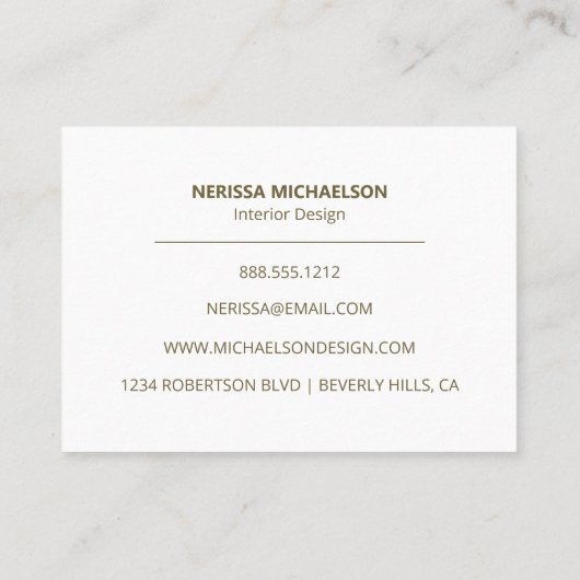 トロピカルビーチウォーターカラーハイビスカスフラワー&パーム 名刺 (裏面)