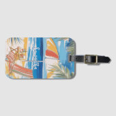 トロピカルビーチエスケープパーソナライズされた – 夏 ラゲッジタグ (正面横)