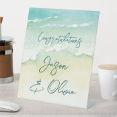 トロピカルビーチエレガントな結婚式 台座サイン (インサイチュ)