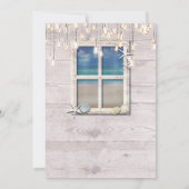 トロピカルビーチエレガント窓沿岸結婚部 招待状 (裏面)