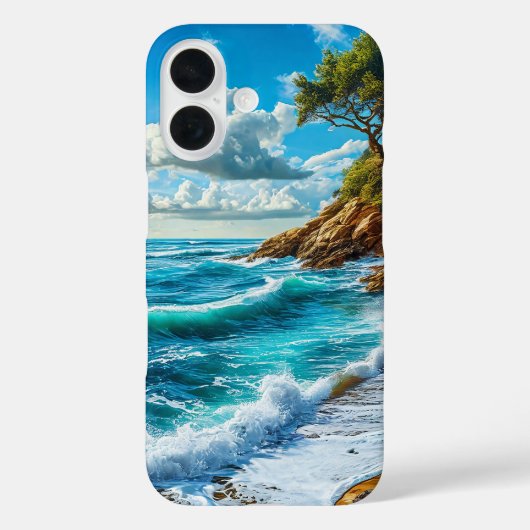 トロピカルビーチオーシャンデザイン穏やかな夏 Case-Mate iPhoneケース (裏面)