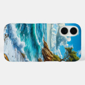 トロピカルビーチオーシャンデザイン穏やかな夏 Case-Mate iPhoneケース (裏面 (横))