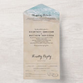 トロピカルビーチオールインワンウェディング オールインワン招待状 (内側)