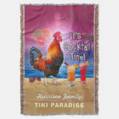トロピカルビーチカクテルバーおもしろいロスターチキン スローブランケット (正面縦)