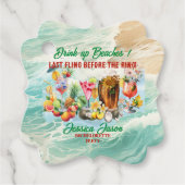 トロピカルビーチカクテルフルーツ独身最後のパーティー フェイバータグ (正面)