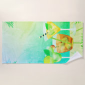 トロピカルビーチカクテルプール ビーチタオル (正面)