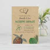 トロピカルビーチカメウェディングシャワー 招待状 (スタンド正面)