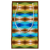 トロピカルビーチカラー万華鏡のように千変万化するパターン抽象芸術アート スモールペーパーバッグ (正面)