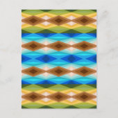 トロピカルビーチカラー万華鏡のように千変万化するパターン抽象芸術アート ポストカード (正面)