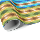 トロピカルビーチカラー万華鏡のように千変万化するパターン抽象芸術アート ラッピングペーパー (ロールコーナー)