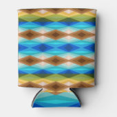 トロピカルビーチカラー万華鏡のように千変万化するパターン抽象芸術アート 缶クーラー (正面)